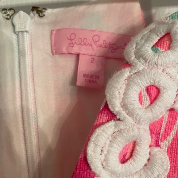 Lilly Pulitzer Pearl Shift Dress in Poolside blue love birds - Picture 4 of 5